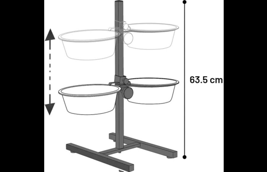 Flamingo Otis Comedero y Bebedero Elevado para perros, , large Imagen numero 3